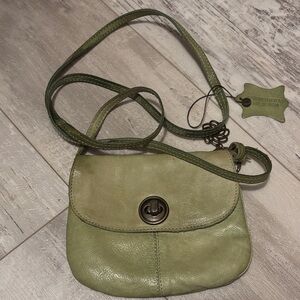 Green Leather Crossbody Bag